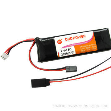 DEVO 7E battery for RC Helicopter, 8C 7.4V, 2,000mAh